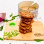 Moth Beans fritters arranged in tower like fashion