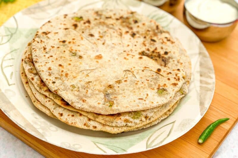 Tuvar Lilva/Pigeon Peas Paratha