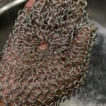 Chain mail scrubber.
