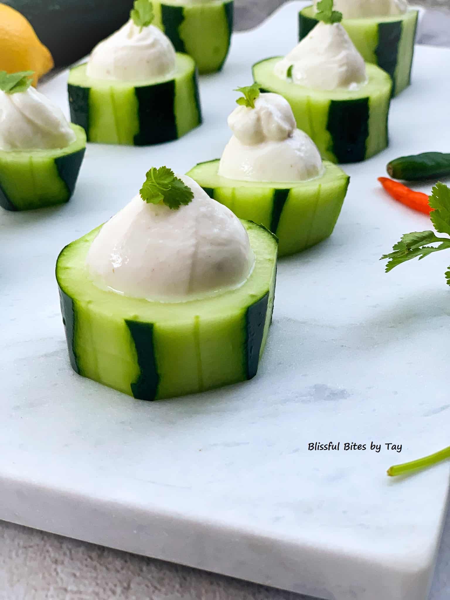 Cucumber Yogurt Cups/ Kheere ke Katori