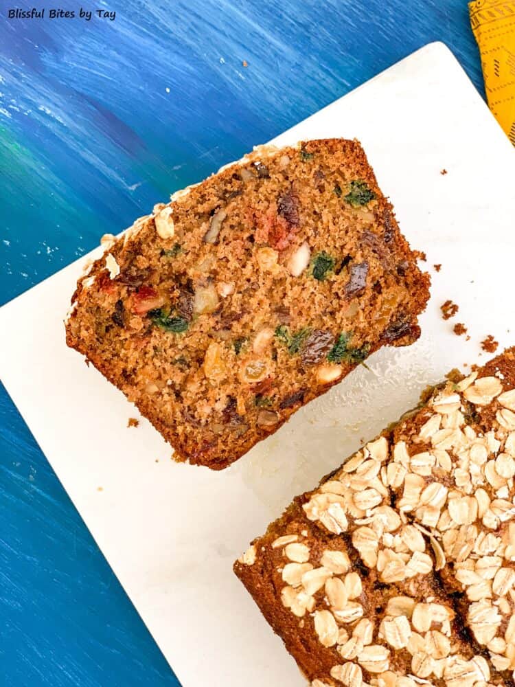 Fruit and Nut Whole Wheat Loaf Cake Blissful Bites by Tay