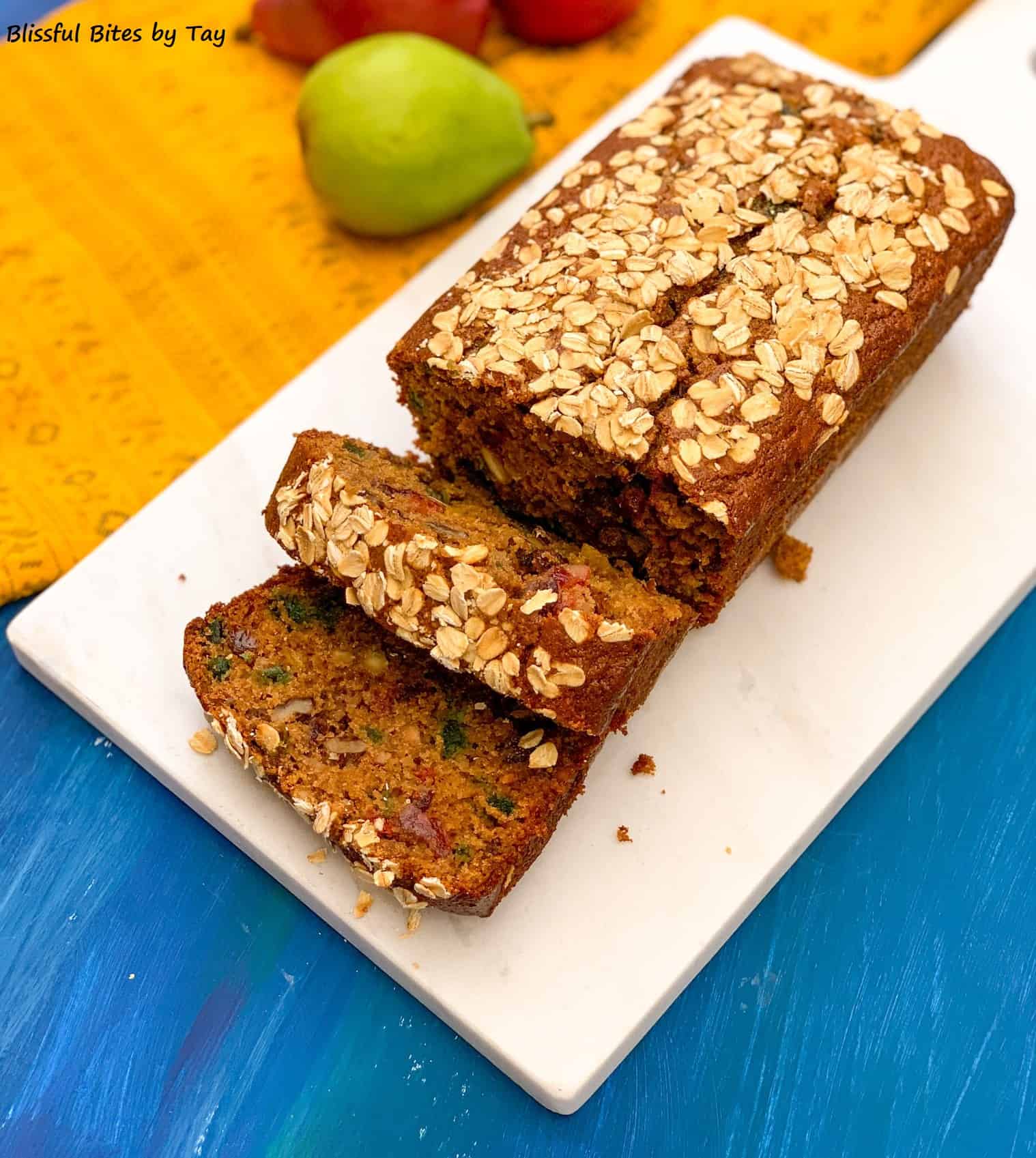 Fruit and Nut Whole Wheat Loaf Cake Blissful Bites by Tay