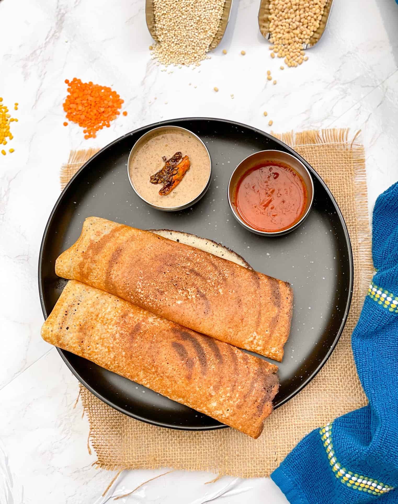 Quinoa and Lentils Dosa Blissful Bites by Tay