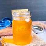 Instant pot ghee in mason jar.
