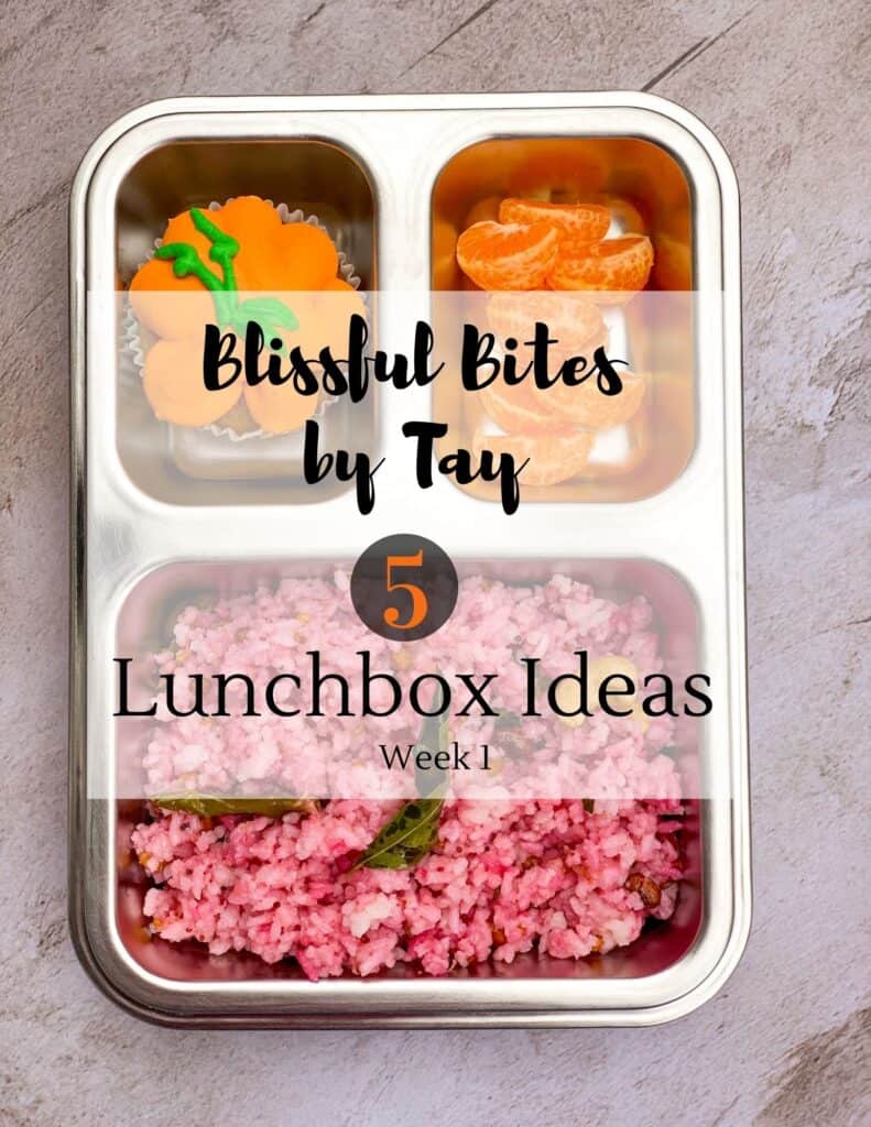 Kids meal plan for lunchboxes.
